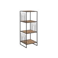 Planken Home ESPRIT Zwart Metaal Vezel 35 x 35 x 98 cm