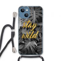 Stay wild: iPhone 13 mini Transparant Hoesje met koord