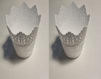 Bloempot PARIJS rond 14,5 cm Wit set van 2 stuks