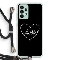 Best heart black: Samsung Galaxy A52s 5G Transparant Hoesje met koord
