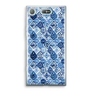 Blauw motief: Sony Xperia XZ1 Compact Transparant Hoesje