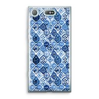 Blauw motief: Sony Xperia XZ1 Compact Transparant Hoesje