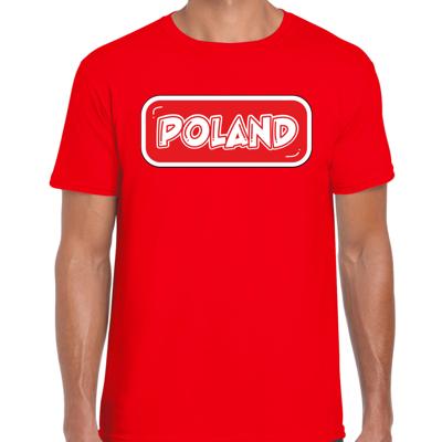Verkleed T-shirt voor heren - Polen - rood - voetbal supporter - themafeest