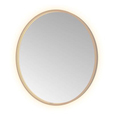 Spiegel Hotbath &MORE 80x80 cm LED-Verlichting Spiegelverwarming Rond Geborsteld Koper PVD