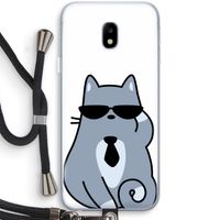 Cool cat: Samsung Galaxy J3 (2017) Transparant Hoesje met koord