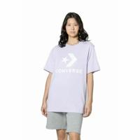 Unisex T-Shirt met Korte Mouwen Converse Standard Fit Center Front Large Lavendel - Maat: S