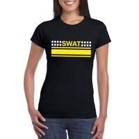 Politie SWAT team logo t-shirt zwart voor dames - thumbnail