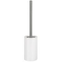 Spirella Luxe Toiletborstel in houder Sienna - ivoor wit glans - porselein - 42 x 10 cm - met binnenbak   -