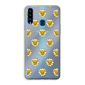 Leeuwenkoppen: Samsung Galaxy A20s Transparant Hoesje