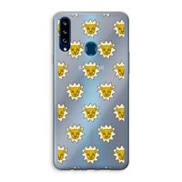 Leeuwenkoppen: Samsung Galaxy A20s Transparant Hoesje
