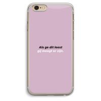 gij moogt er zijn: iPhone 6 Plus / 6S Plus Transparant Hoesje
