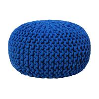 Beliani - CONRAD - Poef - Blauw - 40 cm - Katoen - thumbnail