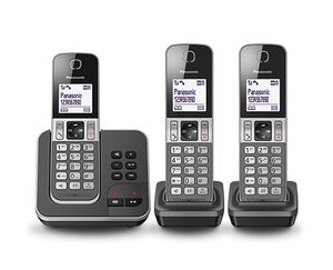 Panasonic KX-TGD323 DECT Telefoon Trio Set met antwoordapparaat - Zwart