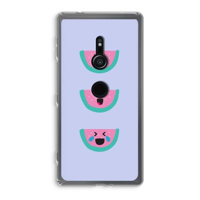 Smiley watermeloen: Sony Xperia XZ2 Transparant Hoesje