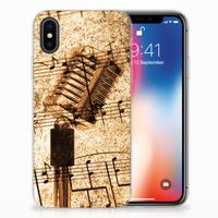 Apple iPhone X | Xs Siliconen Hoesje met foto Bladmuziek