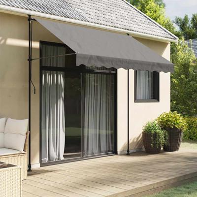 VidaXL Luifel uittrekbaar 250x150 cm stof en staal antracietkleurig
