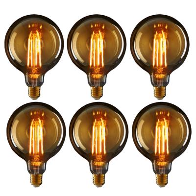 LED lampje Retro E27 fitting 2W - 6x - gloeidraad- sfeerlampen - designlampen - 120 x 80 mm