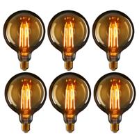 LED lampje Retro E27 fitting 2W - 6x - gloeidraad- sfeerlampen - designlampen - 120 x 80 mm