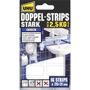 UHU 45380 45380 Dubbelzijdige zelfklevende strips UHU Wit (l x b) 31 mm x 26 mm 16 stuk(s)