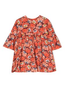 Kenzo Kids robe à fleurs imprimées - Orange