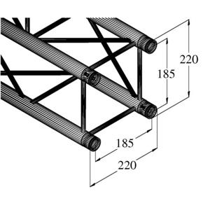 Alutruss DECOLOCK DQ4-1500 Vierkant truss 150 cm