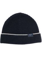 Hackett bonnet en maille nervurée - Bleu