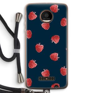 Framboosjes: Motorola Moto Z Force Transparant Hoesje met koord