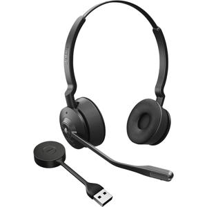 Jabra Engage 55 SE Stereo Link400a MS On Ear headset DECT, Kabel Stereo Zwart Noise Cancelling Microfoon uitschakelbaar (mute)