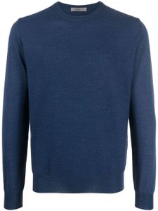 Corneliani pull en laine vierge à col rond - Bleu