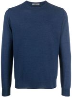 Corneliani crew-neck virgin wool jumper - Bleu - thumbnail