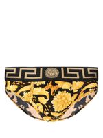 Versace slip Barocco en coton - Noir - thumbnail