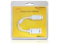 DeLOCK 61767 video kabel adapter 0,125 m DisplayPort HDMI Wit - thumbnail