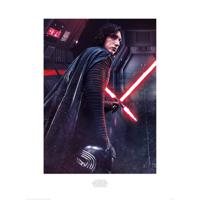 Kunstdruk Star Wars The Last Jedi Kylo Ren Rage 60x80cm - thumbnail