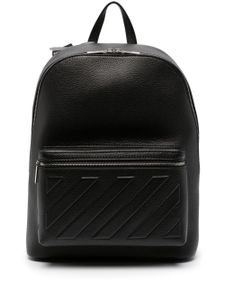 Off-White Diag-embossed leather backpack - Noir