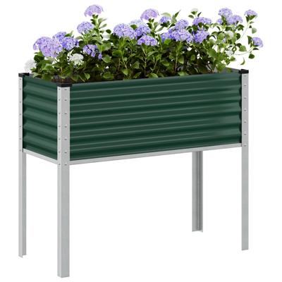 Plantenbak 100x41x90 cm staal groen