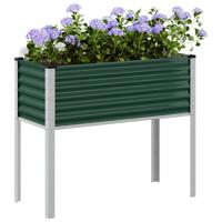 Plantenbak 100x41x90 cm staal groen