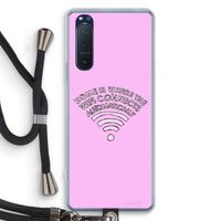 Home Is Where The Wifi Is: Sony Xperia 5 II Transparant Hoesje met koord