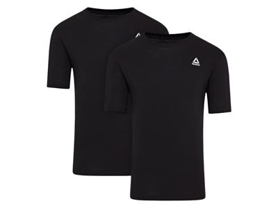 Reebok 2 heren T-shirts (Zwart, L)