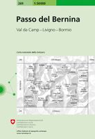 Wandelkaart - Topografische kaart 269 Passo del Bernina | Swisstopo - thumbnail