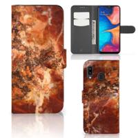 Samsung Galaxy A30 | Bookcase | Marmer Bruin