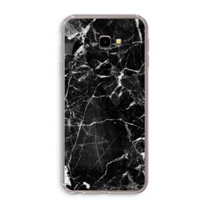 Zwart Marmer 2: Samsung Galaxy J4 Plus Transparant Hoesje