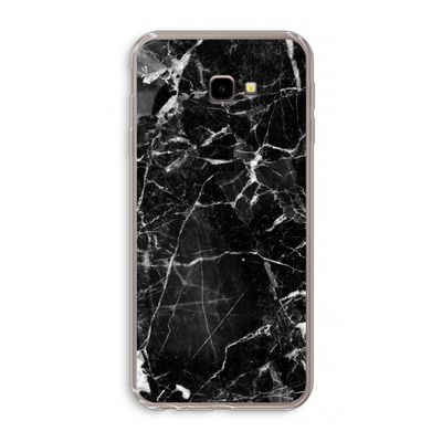 Zwart Marmer 2: Samsung Galaxy J4 Plus Transparant Hoesje