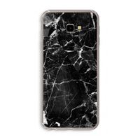 Zwart Marmer 2: Samsung Galaxy J4 Plus Transparant Hoesje