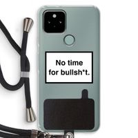 No time: Pixel 5 Transparant Hoesje met koord