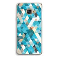 Gekleurde driehoekjes blauw: Samsung Galaxy A3 (2016) Transparant Hoesje