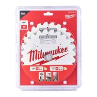 Milwaukee Accessoires Cirkelzaagblad 190x 30 mm | 2 delig - 4932479804 - thumbnail