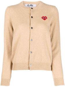 Comme Des Garçons cardigan à patch logo - Marron