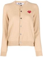 Comme Des Garçons cardigan à patch logo - Marron - thumbnail