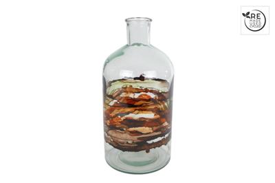 3R Vaas Retro L antique art glas 14x14x28cm