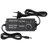 AC naar DC instelbare spannings stroom adapter universele voeding display scherm Power switch Charger EU uitgangsspanning: 9-24V-3A